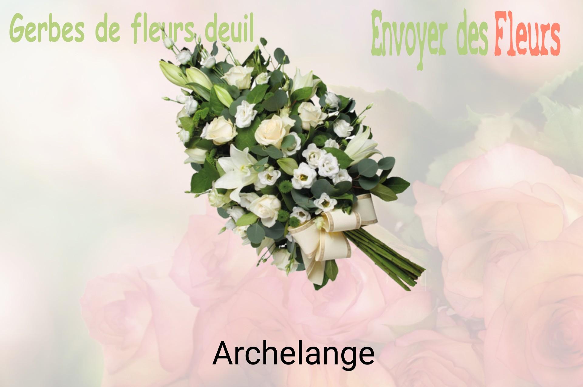 Gerbe de fleurs de deuil livrée à Archelange